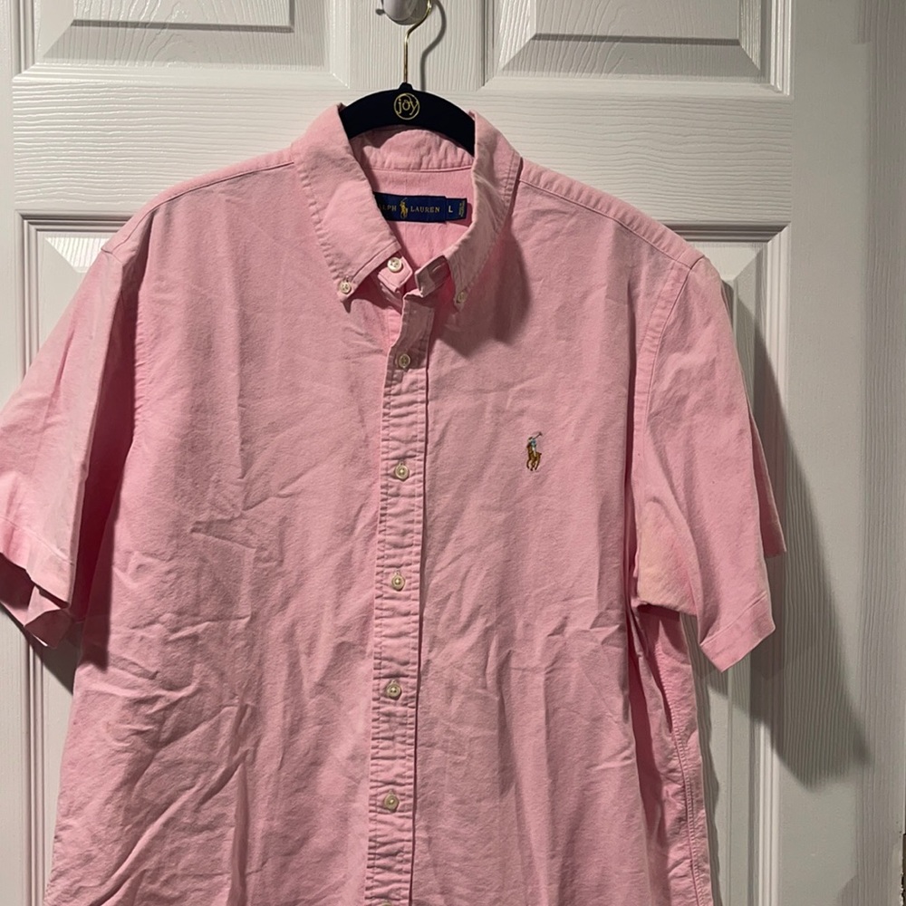 Men’s Ralph Loren Pink Polo. Size L.